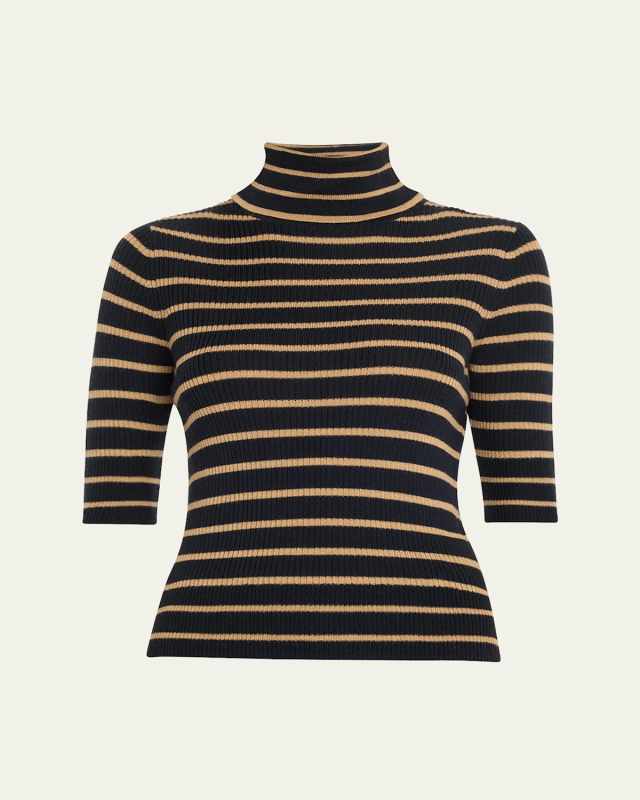Katrina Striped Turtleneck Sweater